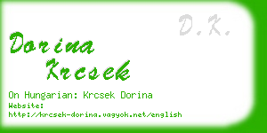 dorina krcsek business card